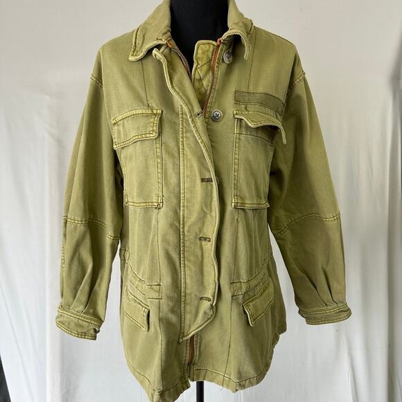 Free People Jackets & Blazers - Free People Women's Military Utility Jacket Green XS Casual Winter Coat